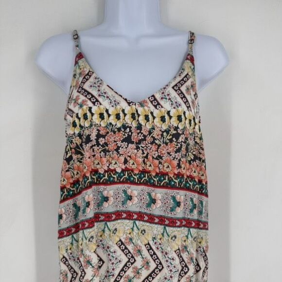 O'Neill Women’s Tank Floral Maxi Sundress Size Small Byron Mixed Print Ruffles - Picture 5 of 13